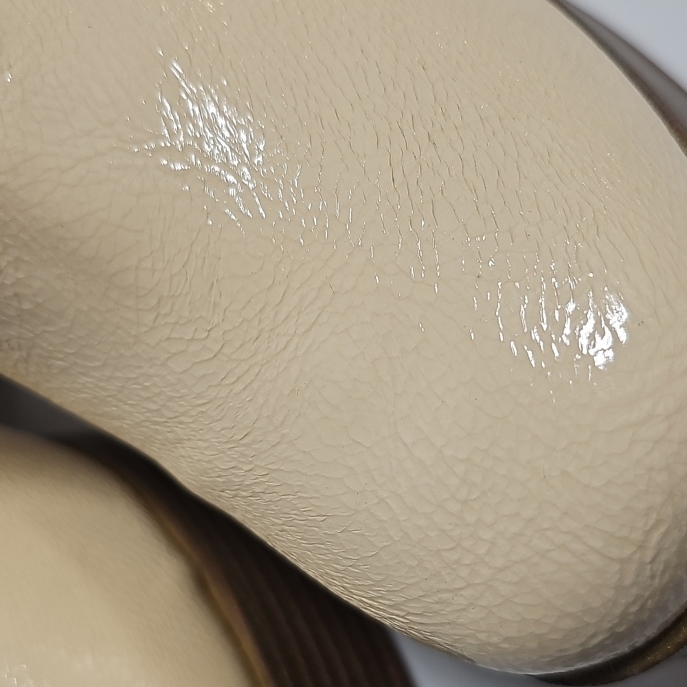 Circus NY Sam Edelman Stace Platform High Boots Pull-On Cream Vanilla Glossy 7.5 - Picture 12 of 16